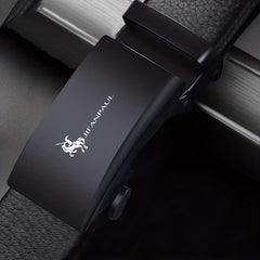 Men's PU Leather Automatic Buckle Belt No Buckle