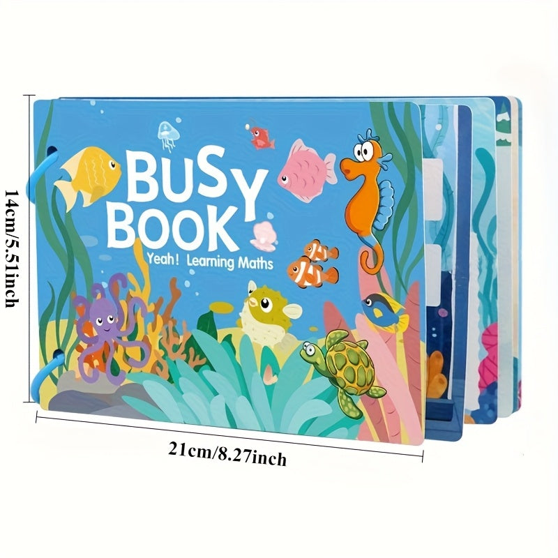 Ocean Themed Quiet Sticker Book for Kids