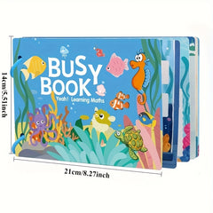 Ocean Themed Quiet Sticker Book for Kids