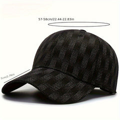Plaid Baseball Cap Outdoor Sun Hat Men Women