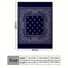 Boho Style Flannel Blanket Lightweight & Warm for Couch Sofa Bedroom Camping