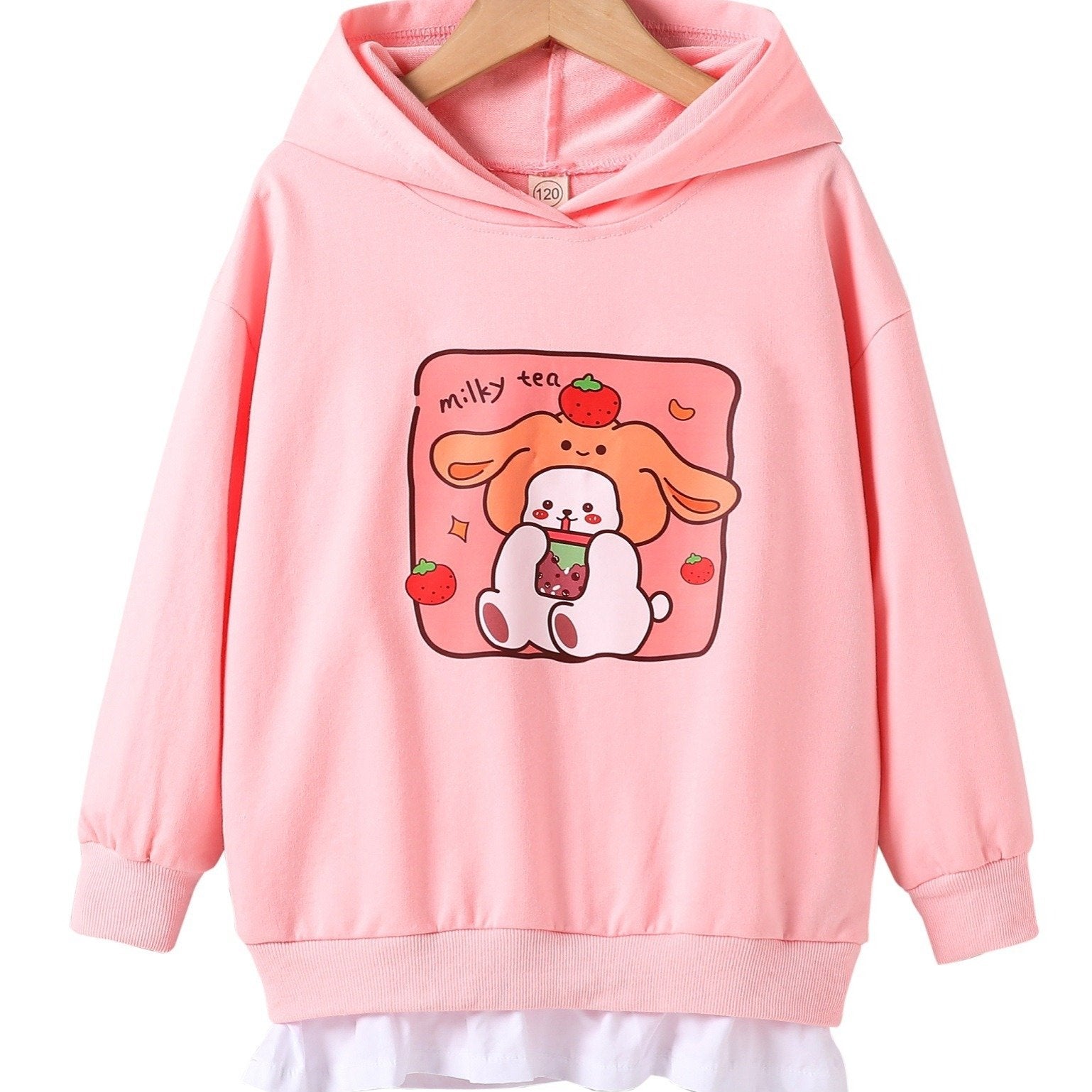 Girls Printed Long Sleeve Hoodie Sweatshirt