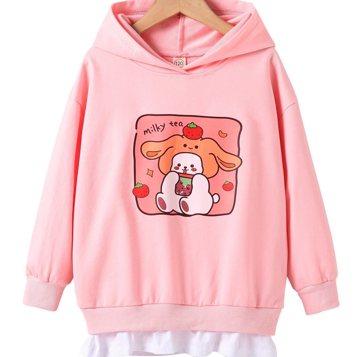 Girls Printed Long Sleeve Hoodie Sweatshirt