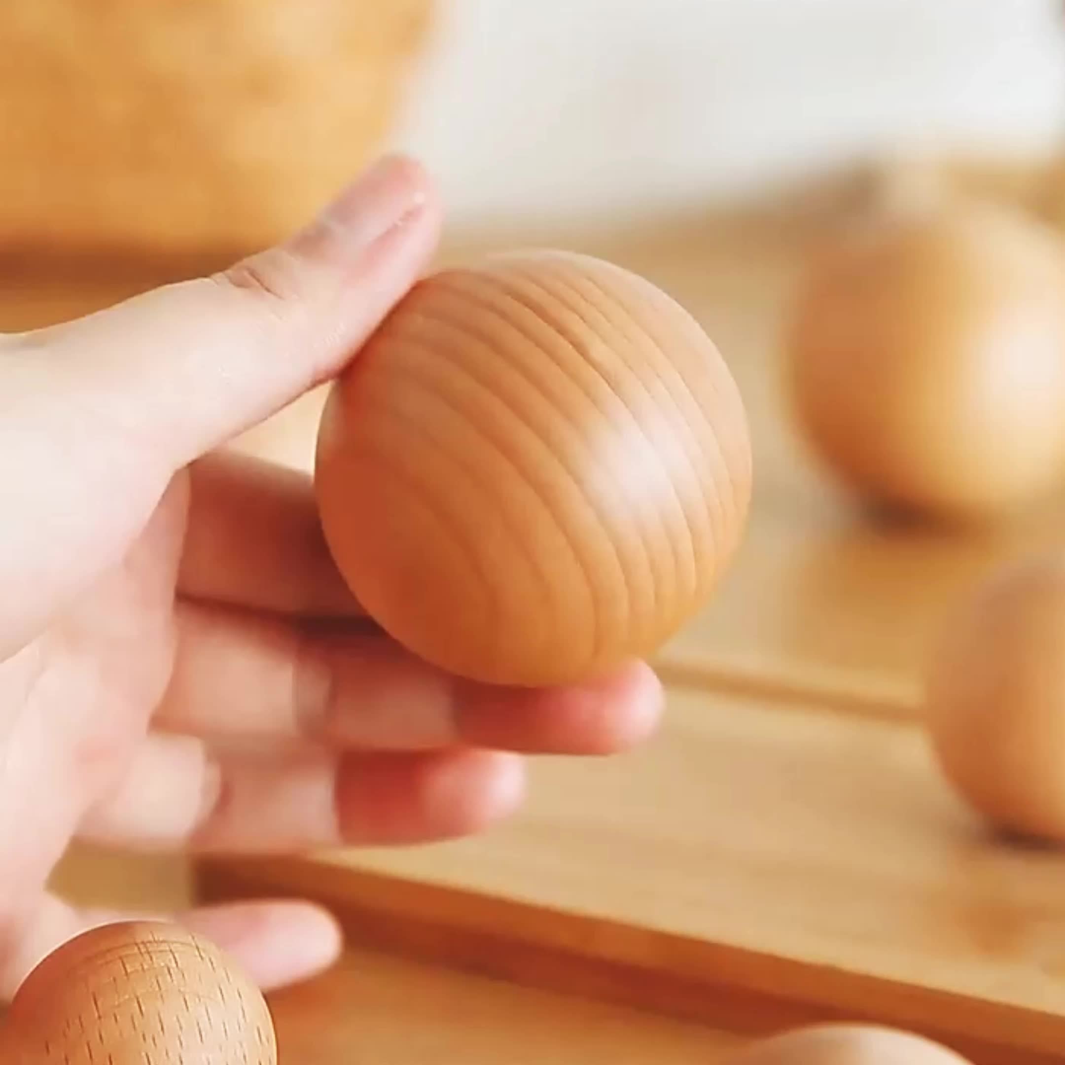 5pcs 3.0cm Unfinished Wooden Balls for Crafts and DIY Projects