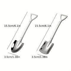 4pcs Stainless Steel Dessert Fruit Tea Coffee Mixing Jam Ice Cream Salad Spoon