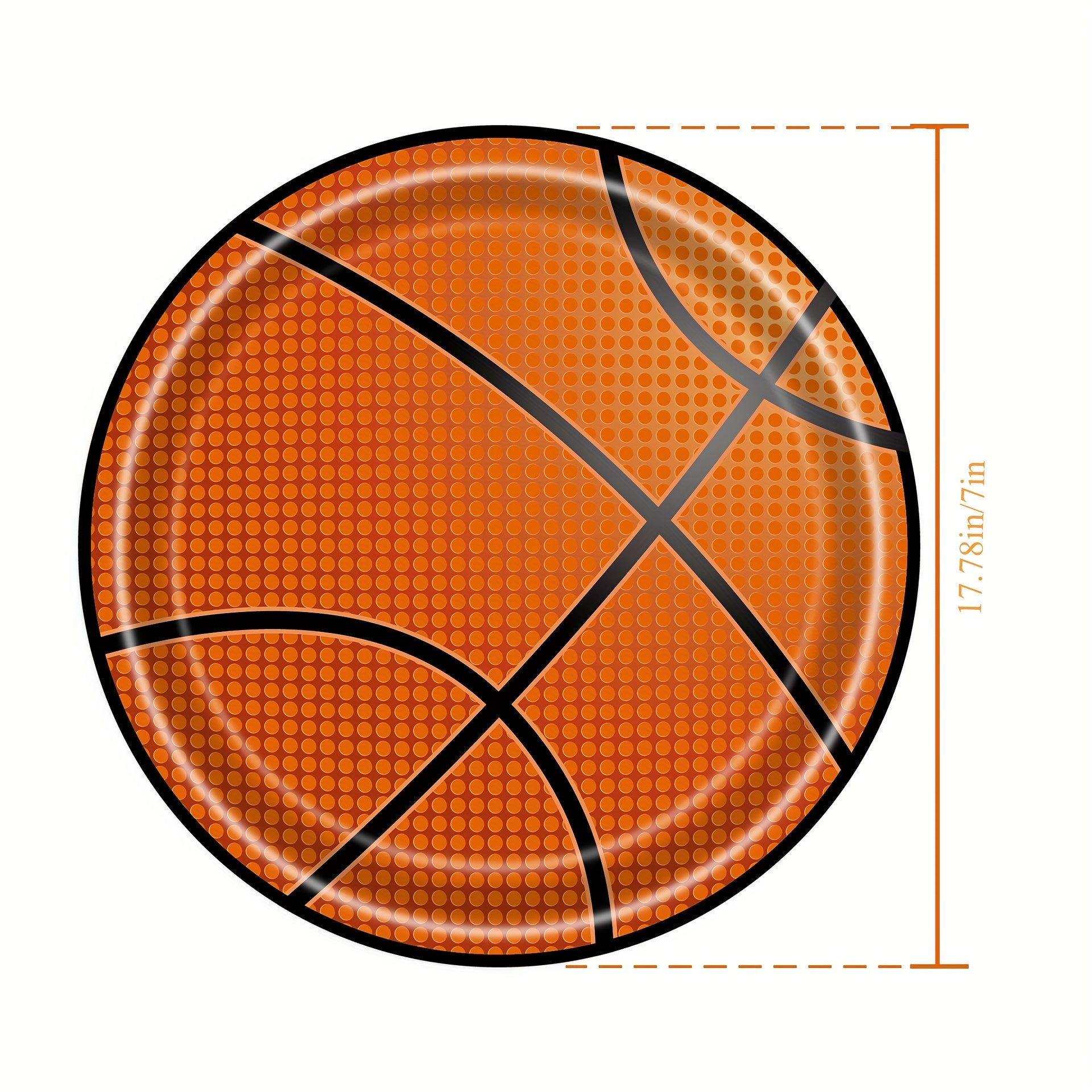 24pcs Basketball Party Tableware Set Disposable Paper Plates Cups