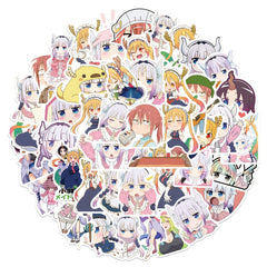 50 Dragon Maid Anime Stickers for Water Bottles Phones Notebooks