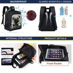 13 Inch Customize Image Backpack Funny Bad Dog Kids Kindergarten Bag