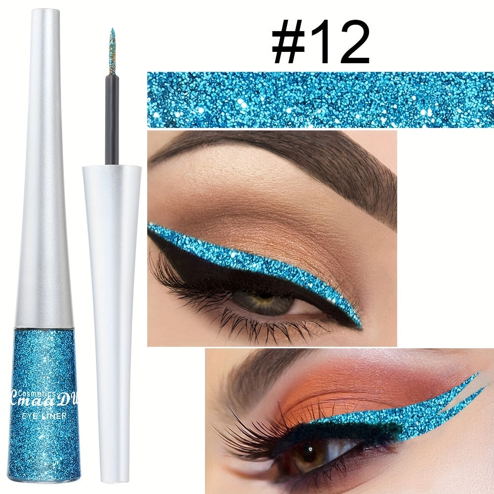 Glitter Liquid Eyeliner Stick Fine Tip Easy Apply Waterproof Eye Makeup Tool