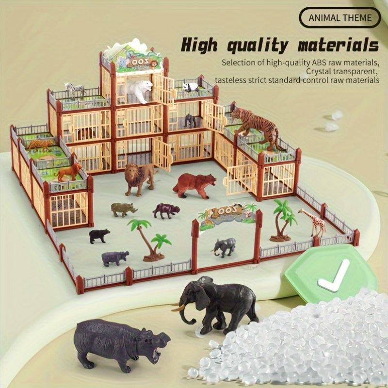 Wild Animal Figure Toy Set for Boys - Pandas, Lions, Tigers, Elephants