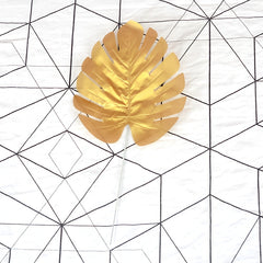 5pcs Artificial Leaf Simulation Golden Greenery Leaves for DIY Bouquets