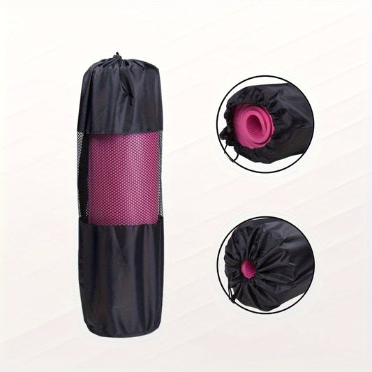 Portable Yoga Mat Storage Bag Drawstring Fitness Mesh Bag