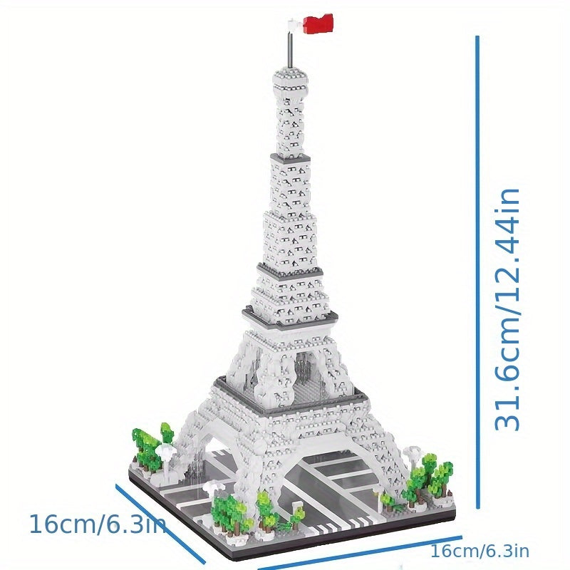 Eiffel Tower Building Blocks Set Educational Toy ABS Material Mixed Colors