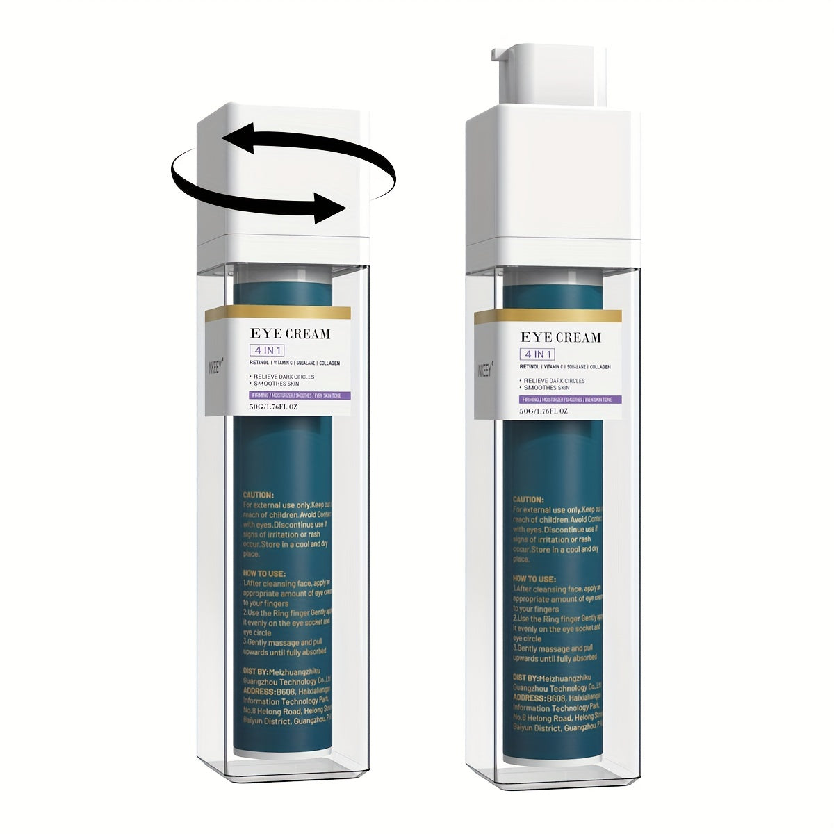 Dark Circle & Puffiness Eye Cream, Night Under Eye Cream for Wrinkle Smoothing