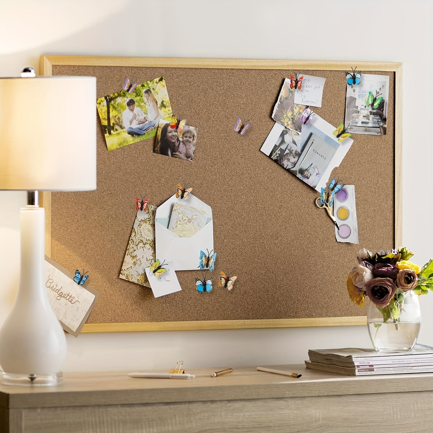 40pcs Colorful Butterfly Push Pins for Bulletin Board