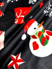 Christmas Print Long Sleeve Open Front Longline Cardigan