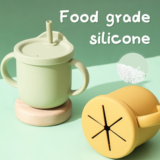 Baby Learning Drink Cup Two-in-one with Double Handle Anti-fall Snack Cup