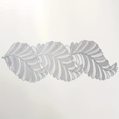 Heat Insulating PVC Table Mat with Hollow Leaf Design