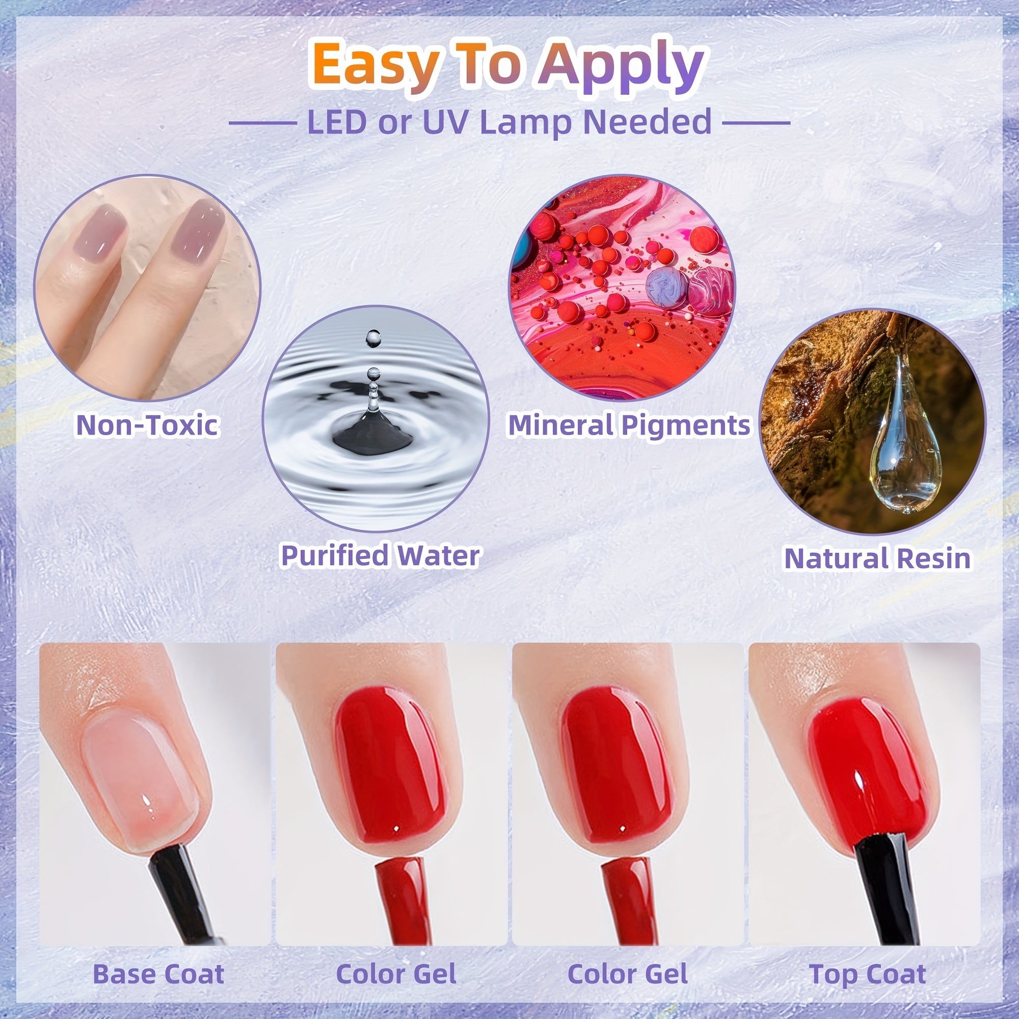 3-Piece Gel Nail Polish Set for Salon Results