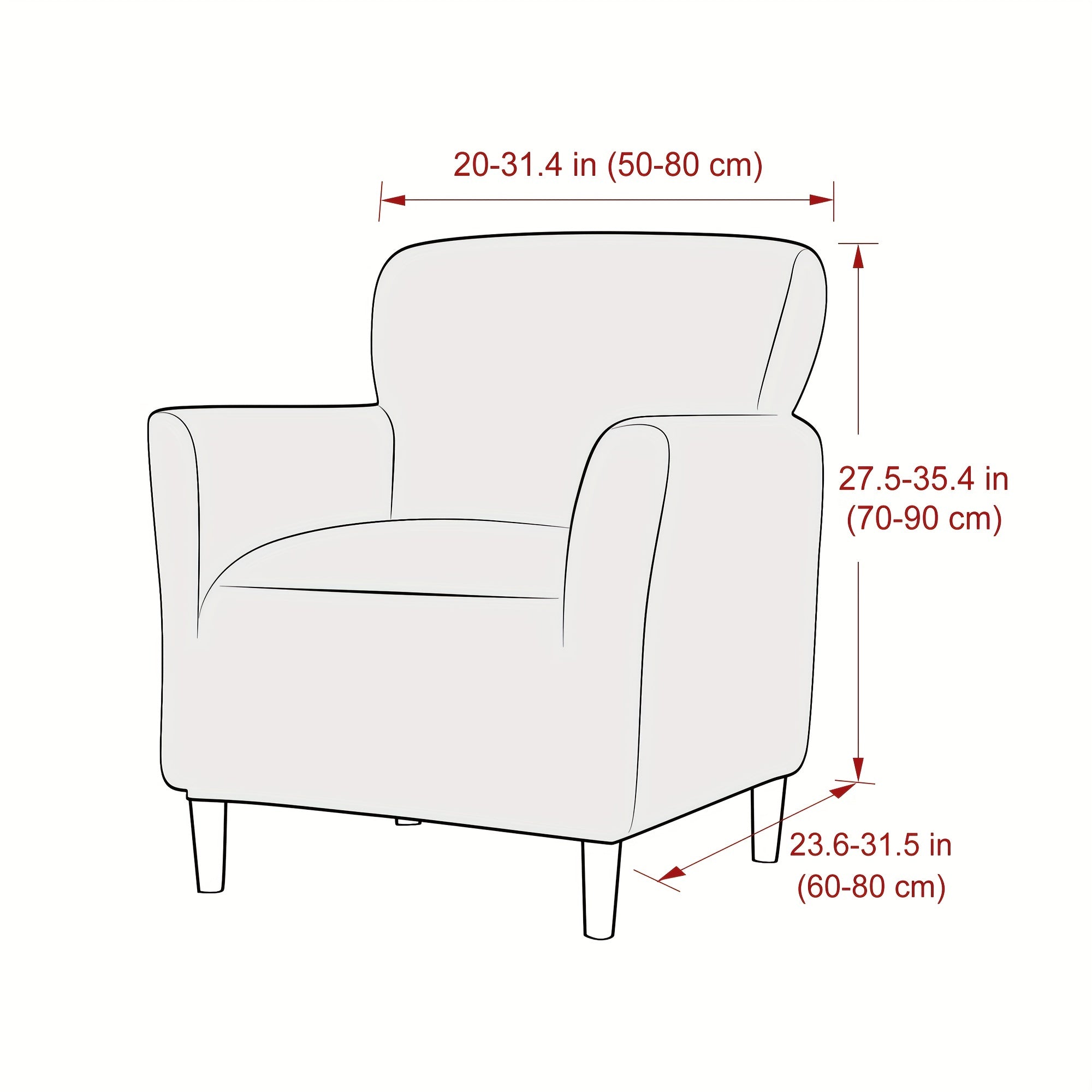 Soft Velvet Armchair Slipcover Non-slip Furniture Protector Home Decor