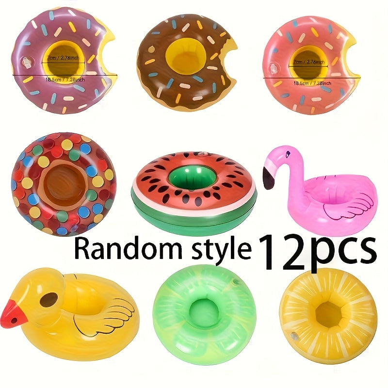 Inflatable Drink Holders Water Float Cups for Hot Spring Bath 4pcs 8pcs 12pcs