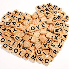 144pcs Wooden Alphabet Blocks Learning Tool for Teens