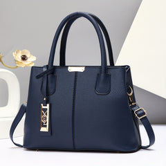 Large Capacity Tote Handbag Casual PU Leather Shoulder & Crossbody Bag