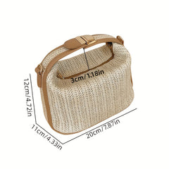 Straw Woven Crossbody Bag for Travel Beach Holiday