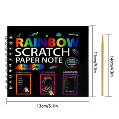 2pcs Rainbow Scratch Art Notebook - Creative Set for Teens