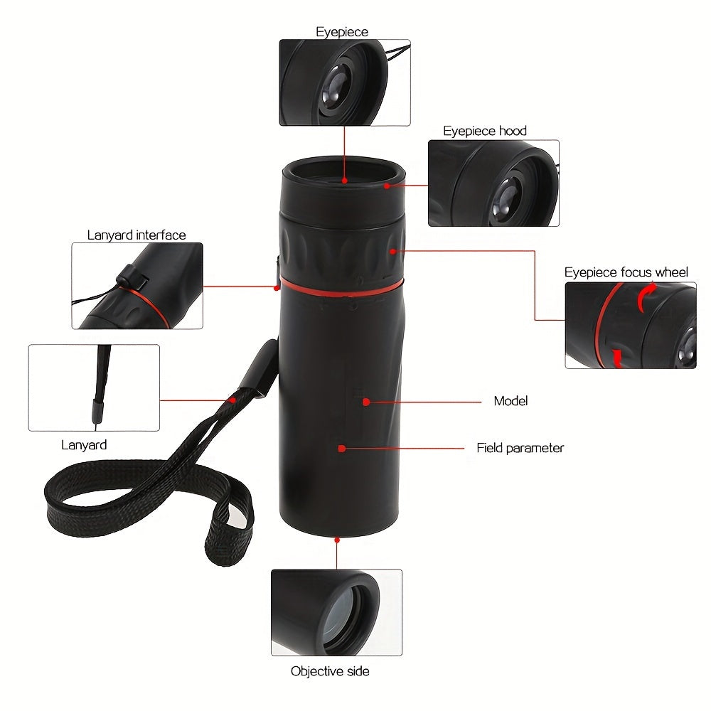 Mini HD Waterproof Monocular for Outdoor Camping Bird Watching