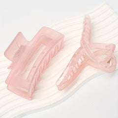 2pcs Transparent Square Hair Claw Hair Accessories