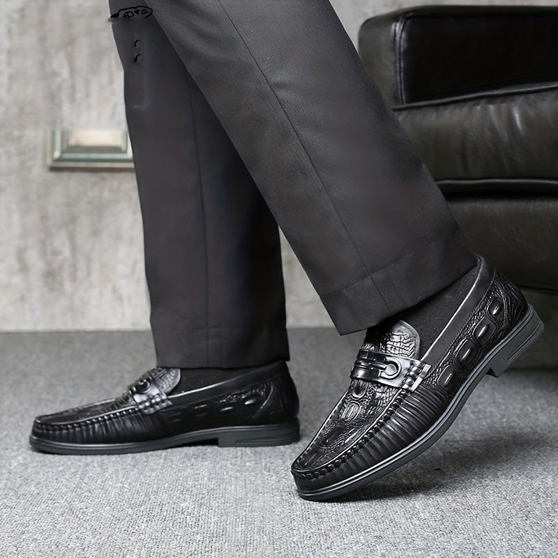 Men's Textured Non-Slip Dress Loafers