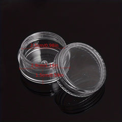 10pcs 2 5ML Clear Plastic Jewelry Bead Storage Box Small Round Container