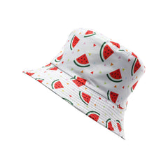 Men's Sunscreen Sunshade Sun Hat Fruit Pattern Print Double-sided Bucket Hat