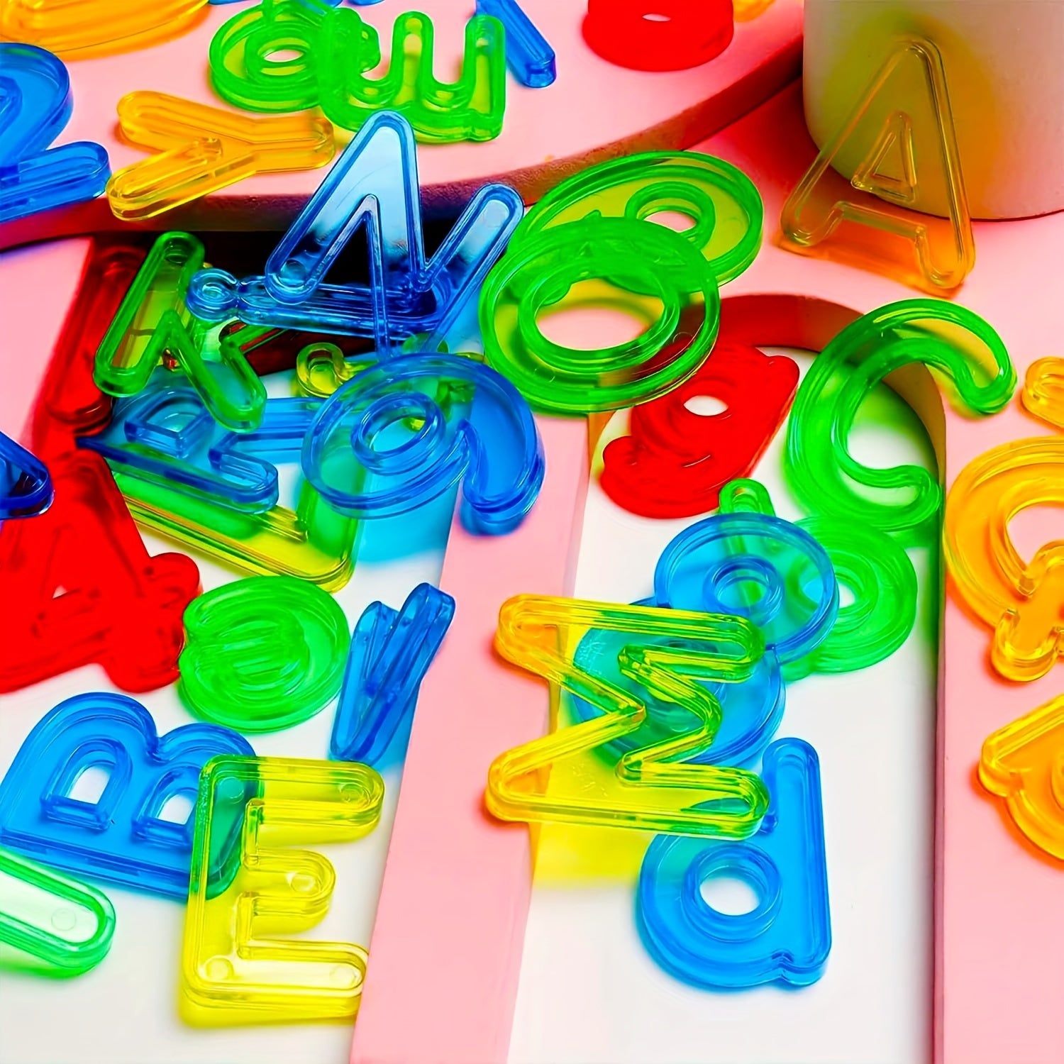 65pcs Colorful Plastic Letters and Numbers Set for Kids Learning