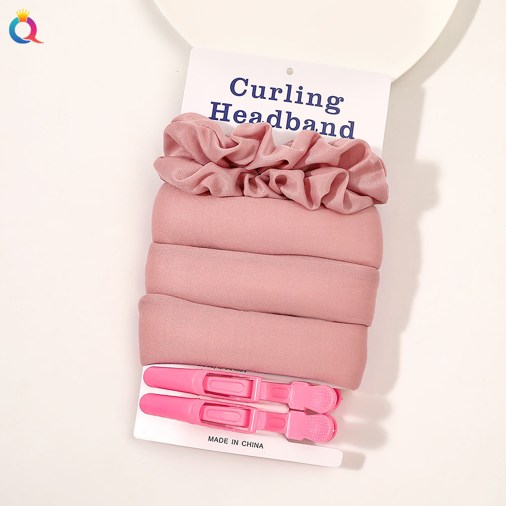 Heatless Curling Rod Headband Silk Ribbon Curl Hair Roller Curls