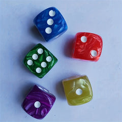 20 Pieces 16mm Colored Acrylic Dice Set for Club Party Home Games