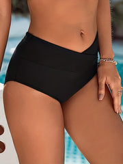 High Stretch Bikini Bottom Sexy Style High Cut Beachwear