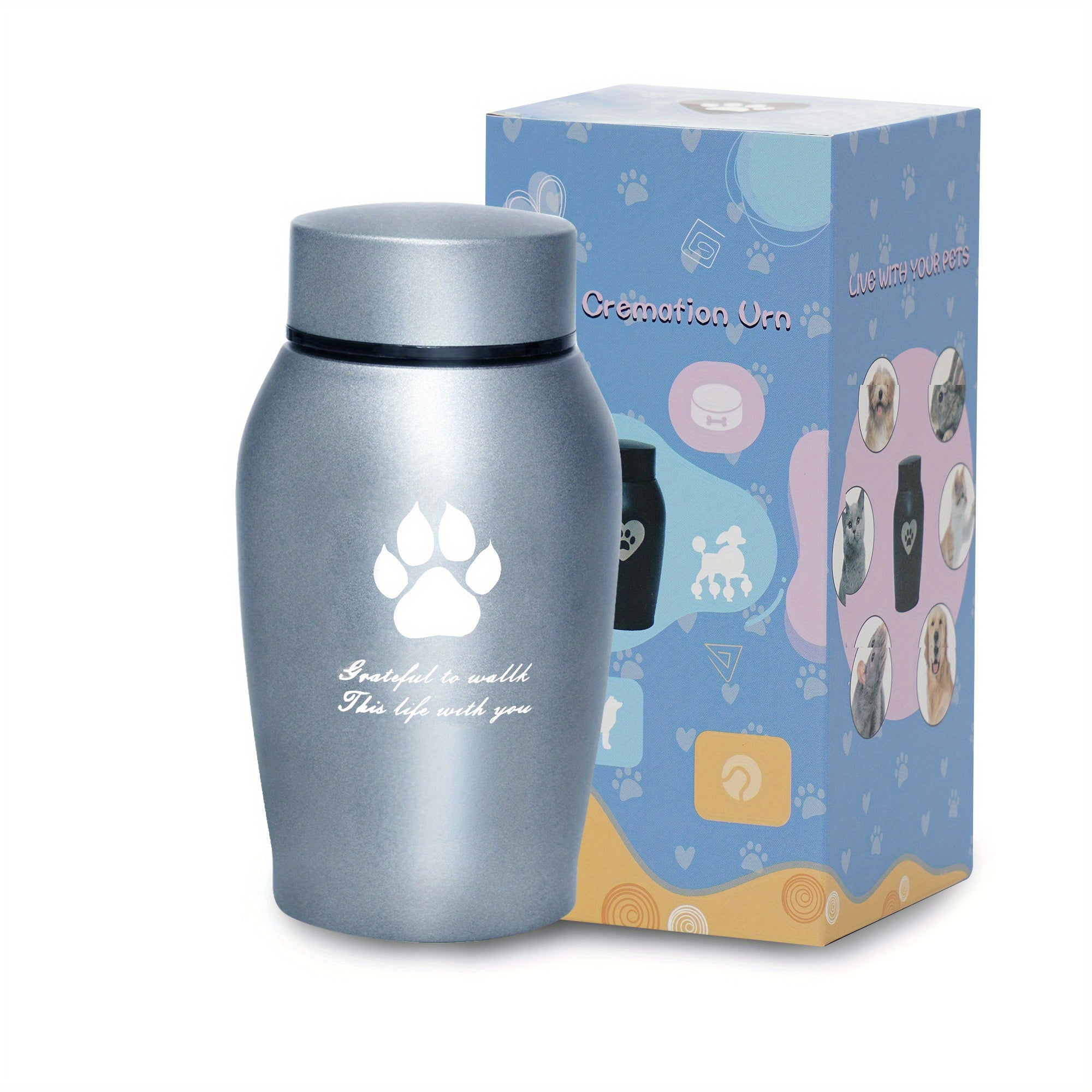 Memorials Stainless Steel Pet Urns - Suitable Size Urns For Pet Ashes