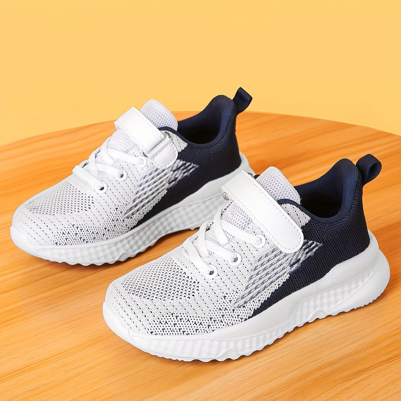 Boys Breathable Woven Shoes Lightweight Non Slip Running Shoes