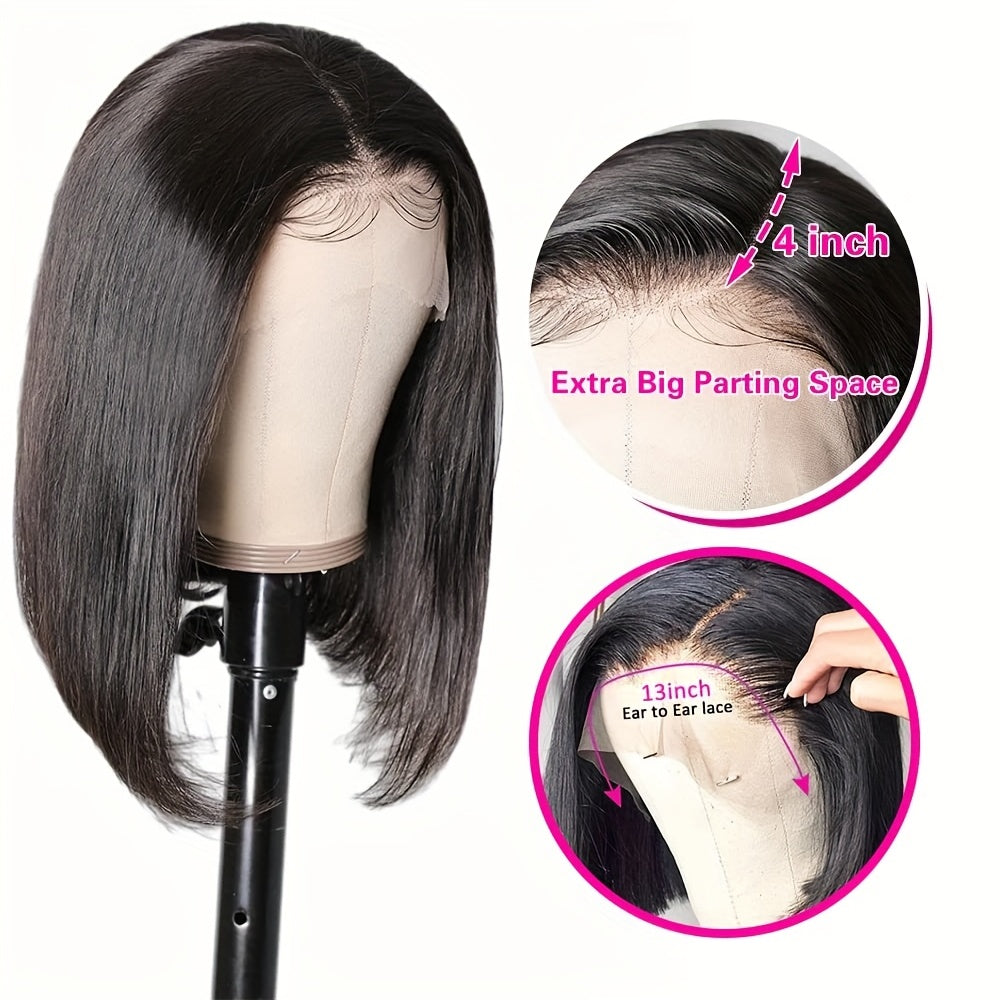 Short Straight Bob Human Hair Wig 13x4 Lace Front Wig