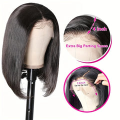 Short Straight Bob Human Hair Wig 13x4 Lace Front Wig