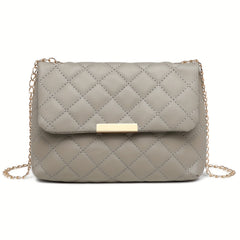 Argyle Quilted Shoulder Bag Chain Crossbody Bag Small Flap Square Purse