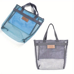 2pcs Mesh Quick Drying Tote Bags Hanging Toiletry Organizer Zipper