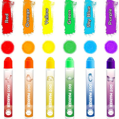 6 Vibrant Dot Markers Bingo Stamps Washable