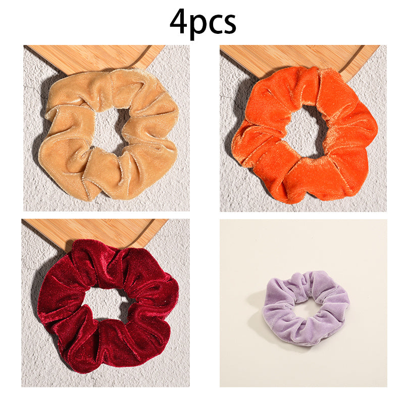 Soft Velvet Elastic Hair TIE Scrunchies Solid Rubber Band Hair Accessories
