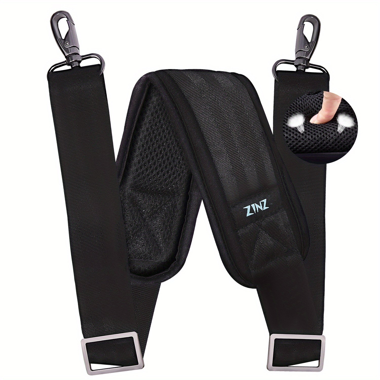 Thick Shoulder Strap Replacement for Bag, Double Buckle, Universal Fit