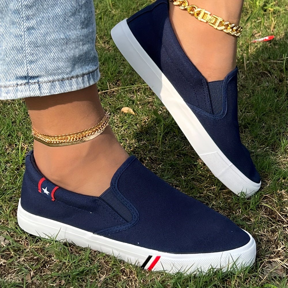 Men's Breathable Canvas Slip On Shoes for Jogging