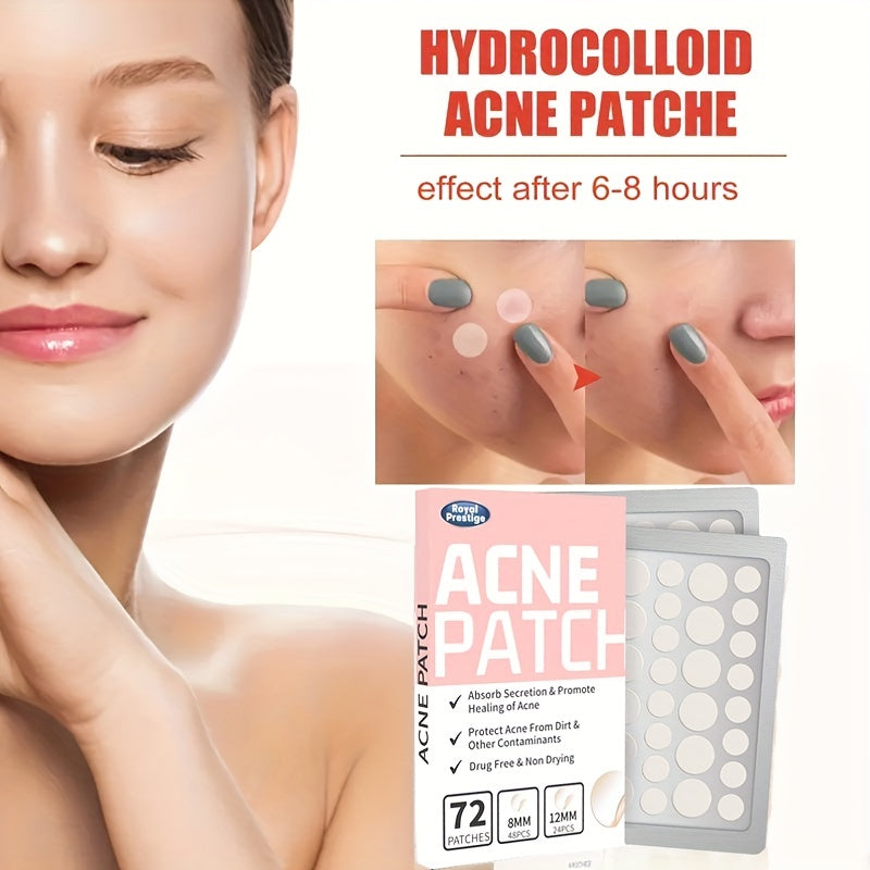 Acne Pimple Patch 72 Pcs Hydrocolloid Spot Stickers Vegan