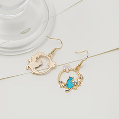 Kitten Geometric Dangle Earrings - Cat Ear Jewelry